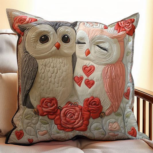 Owl Valentine WX0702119CL Quilt Pillow Case