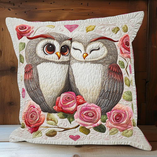 Owl Valentine WX0702162CL Quilt Pillow Case