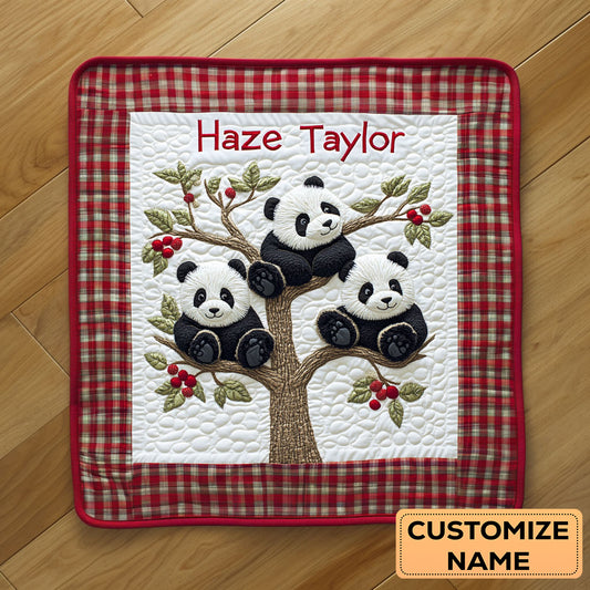 Panda Dreams WN2107035CL Personalized Baby Quilt