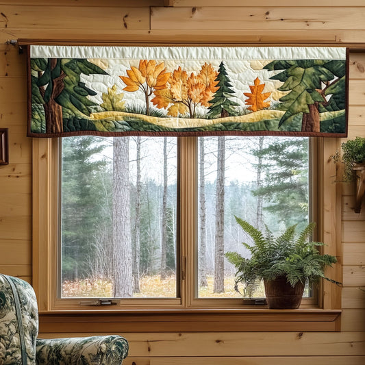 Peaceful Pine Forest WP1403019CL Quilted Valance