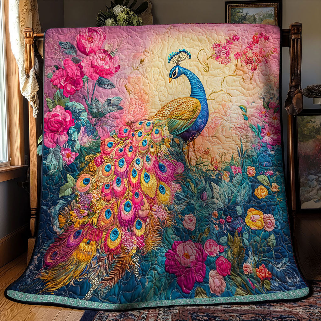 Peacock Flower Pink WT2101009CL Quilt