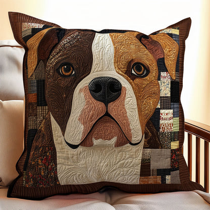 Pitbull Potrait WX1302347CL Quilt Pillow Case