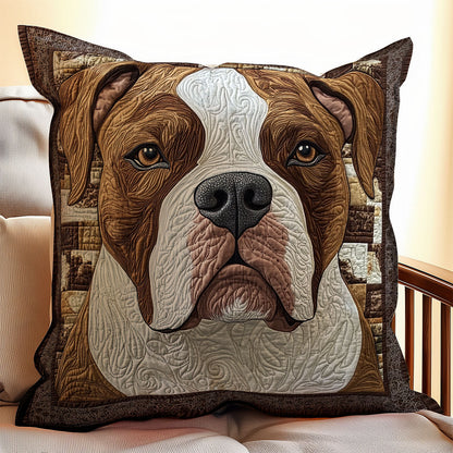 Pitbull Potrait WX1302351CL Quilt Pillow Case