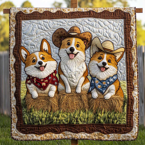 Playful Corgi WN2802084CL Quilt