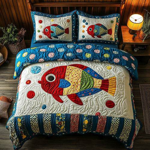 Polka Dot Fish WJ2802064CL Duvet Cover Set