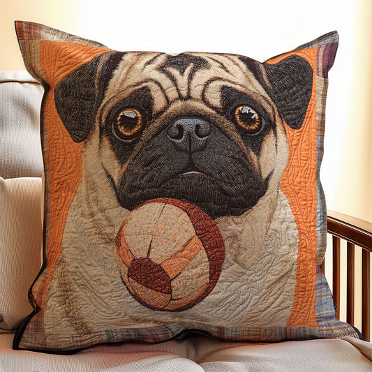 Pug Ball WX1812103CL Quilt Pillow Case