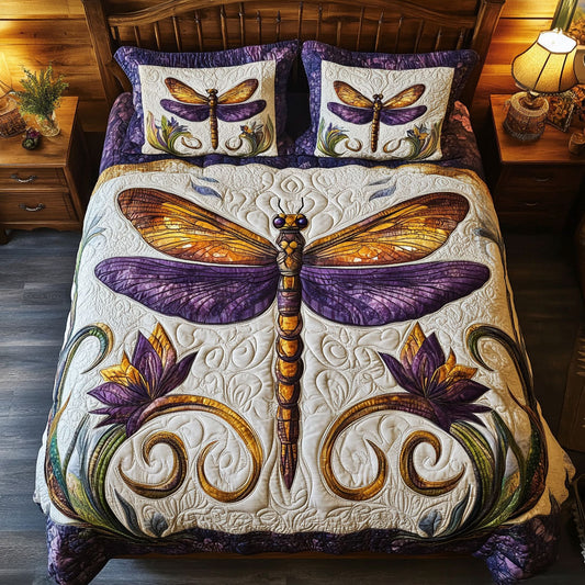 Purple Dragonfly WJ2502029CL Duvet Cover Set