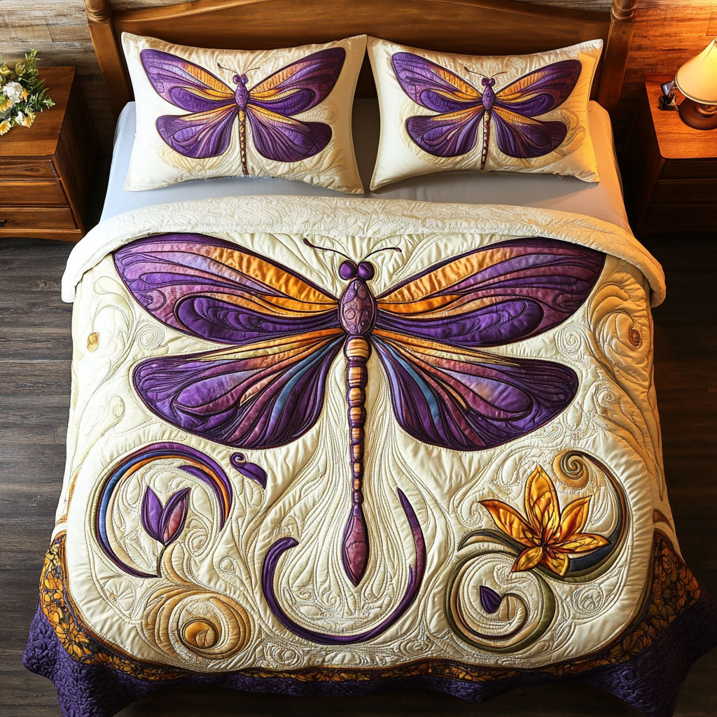 Purple Dragonfly WJ2802067CL Duvet Cover Set