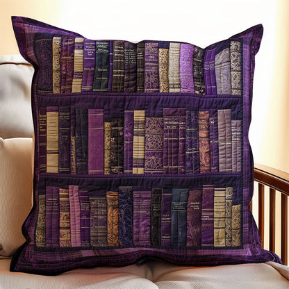 Purple Bookshelf WX1902087CL Quilt Pillow Case