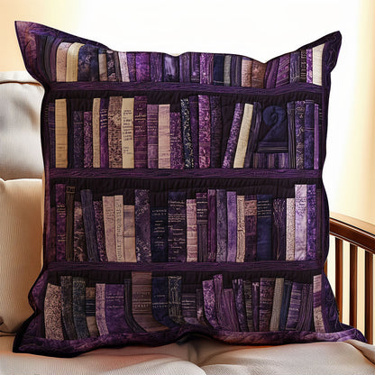 Purple Bookshelf WX1902088CL Quilt Pillow Case