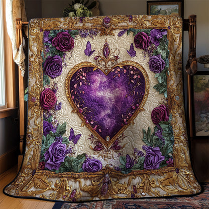 Purple Heart In Rose WY2301075CL Quilt