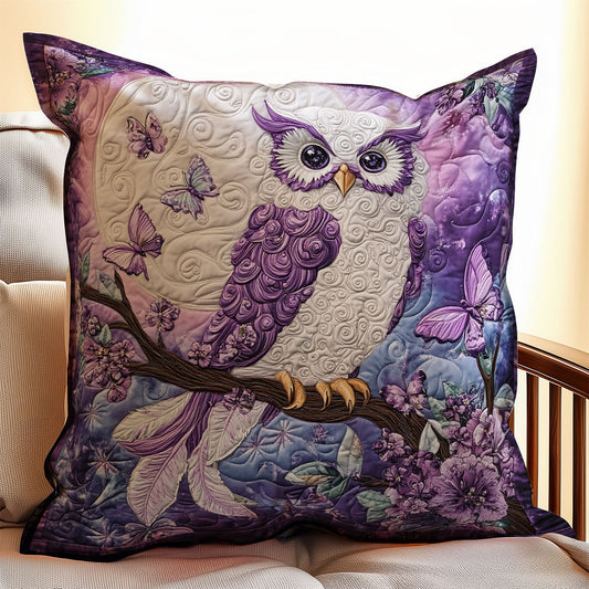 Purple Owl WX1302356CL Quilt Pillow Case