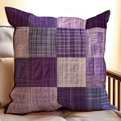 Purple Patchwork WX0702125CL Quilt Pillow Case