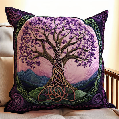 Purple Tree Of Life WX1902093CL Quilt Pillow Case