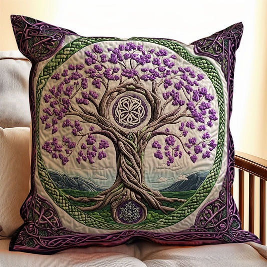 Purple Tree Of Life WX1902095CL Quilt Pillow Case