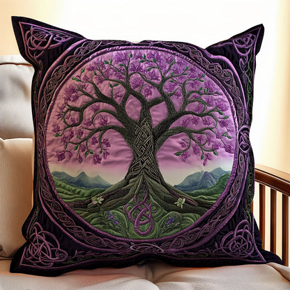 Purple Tree Of Life WX1902096CL Quilt Pillow Case