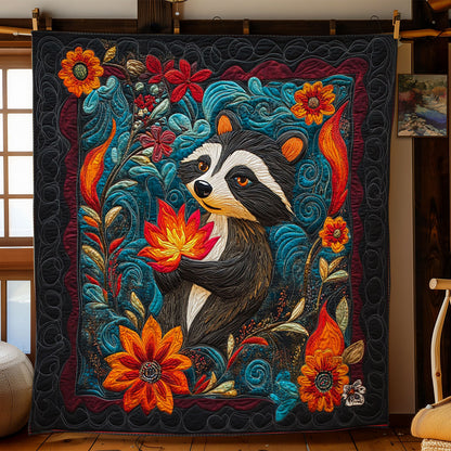 Raccoon In Night WY1001202CL Quilt