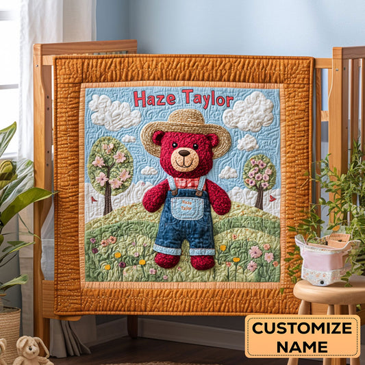 Red Panda Friend WN2107049CL Personalized Baby Quilt