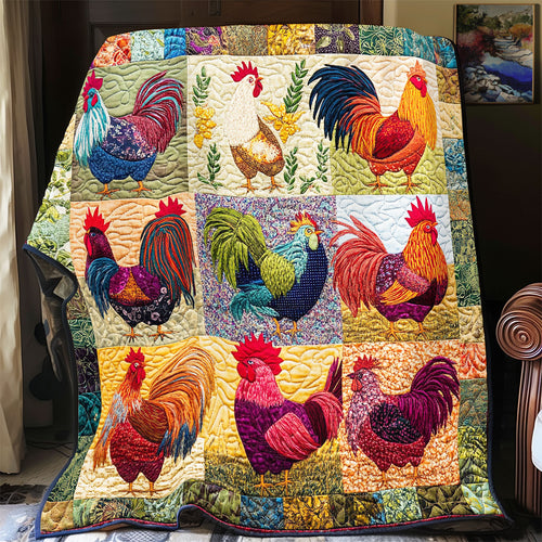 Rooster Collection WY1001203CL Quilt