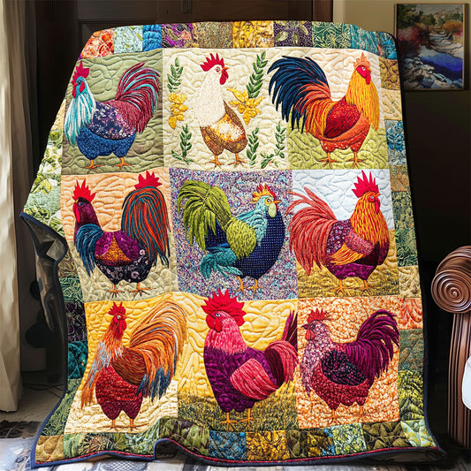 Rooster Collection WY1001203CL Quilt