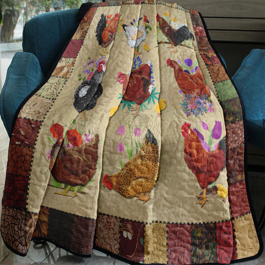 Rooster Flower YR1608002CL Quilt