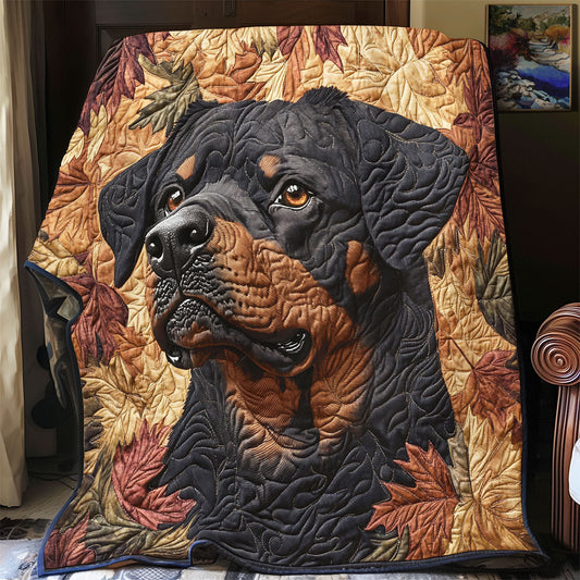 Rottie in the Leaves YR2101047CL Quilt
