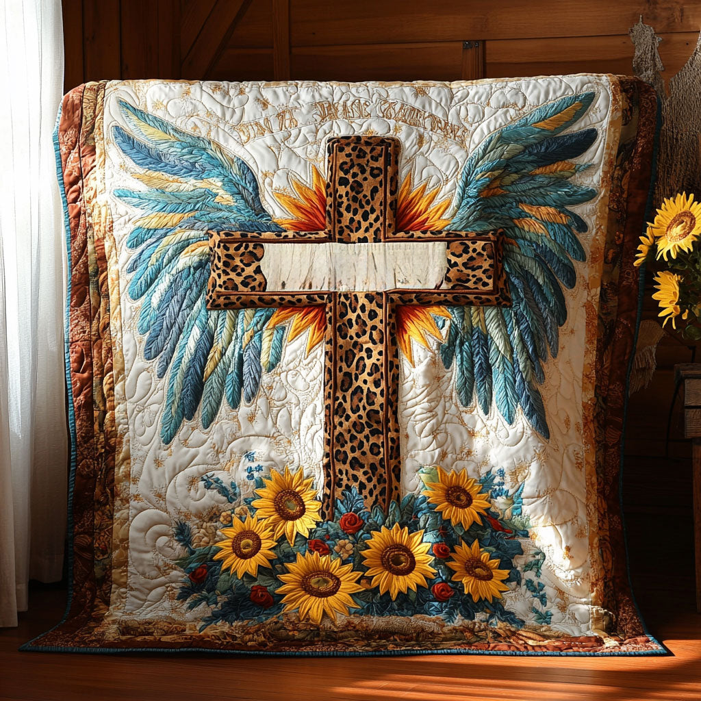 Sacred Sunflower Cross WN2108110CL Quilt