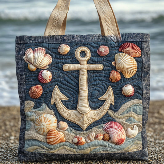 Shellbound Anchor WN2309090CL Quilted Tote Bag