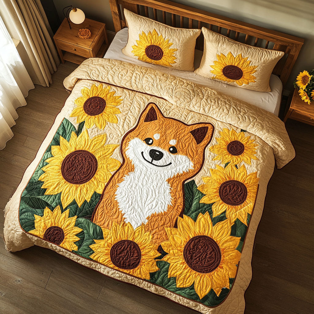 Shiba Dog In Garden YR2601041CL Duvet Cover Set