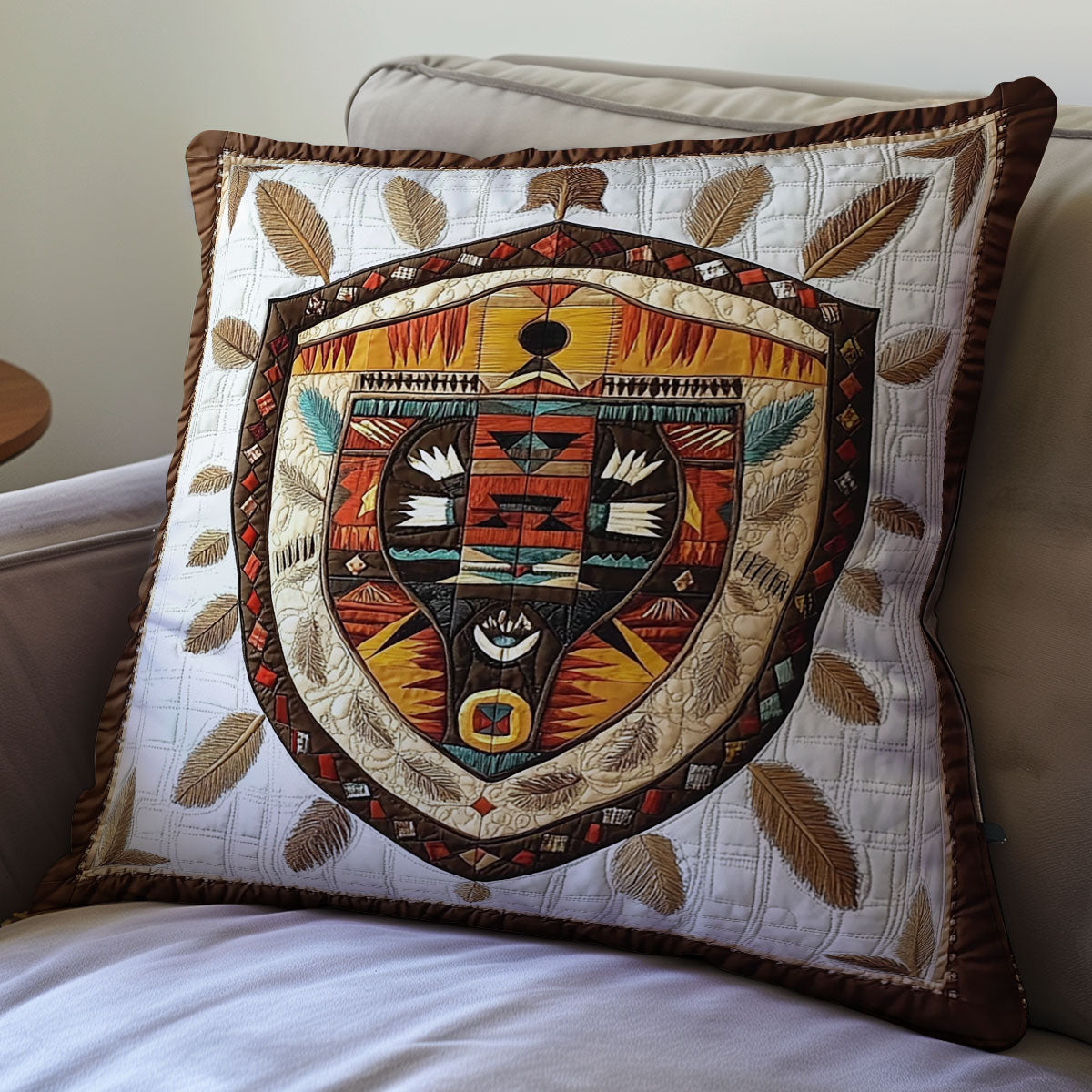 Shield Native American WX0602182CL Quilt Pillow Case