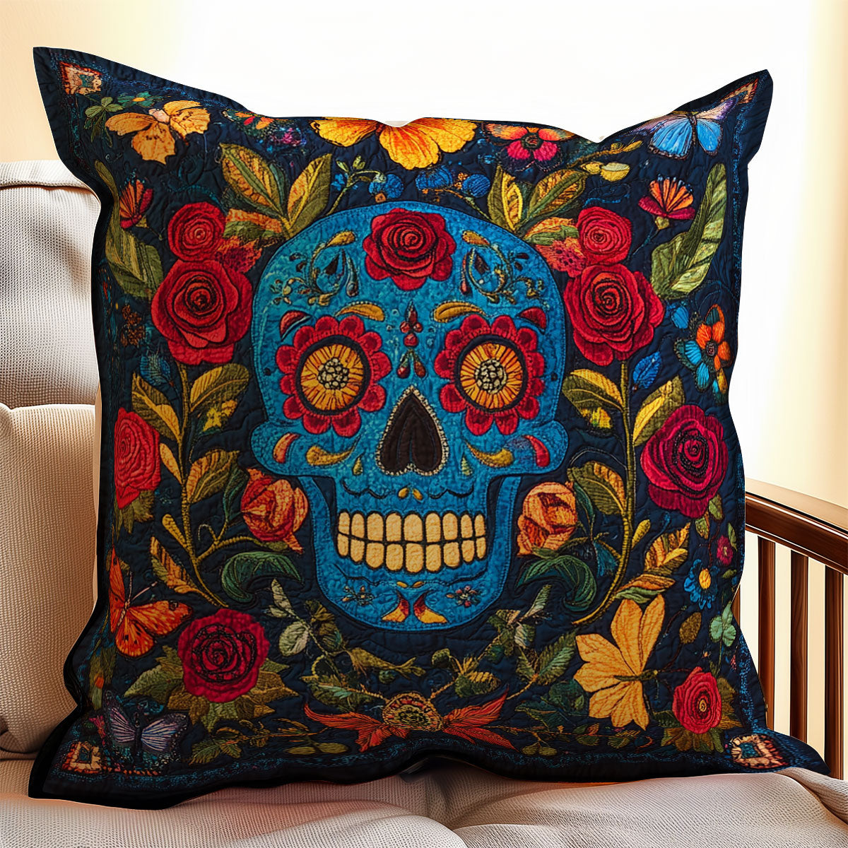 Skull Day Of The Dead WX1302363CL Quilt Pillow Case