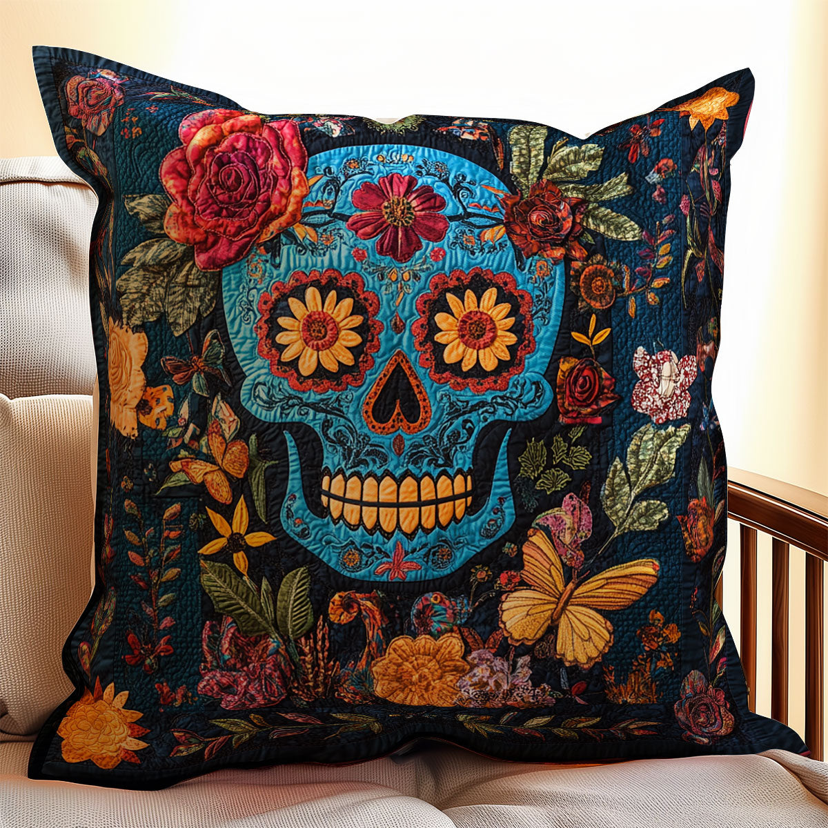 Skull Day Of The Dead WX1302369CL Quilt Pillow Case