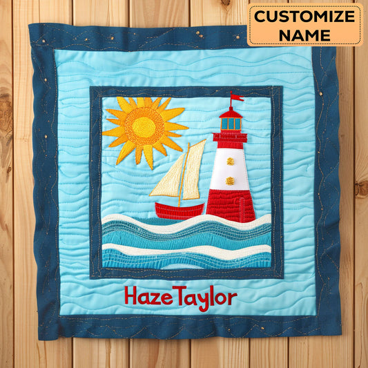 Starry Lighthouse WN2107055CL Personalized Baby Quilt