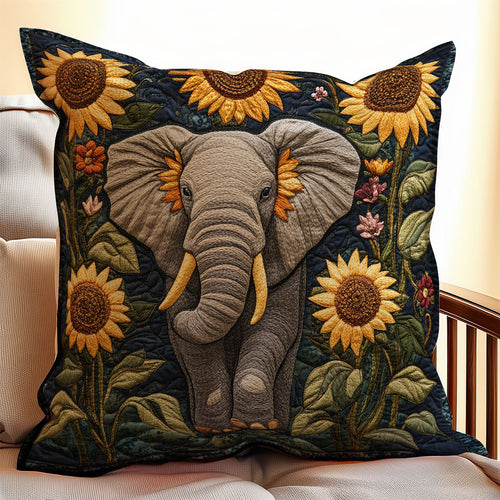 Sunflower Elephant WX0802198CL Quilt Pillow Case