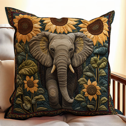 Sunflower Elephant WX0802201CL Quilt Pillow Case