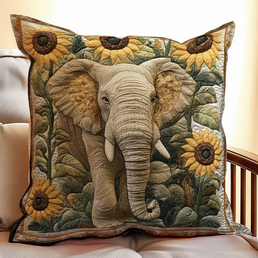 Sunflower Elephant WX0802202CL Quilt Pillow Case