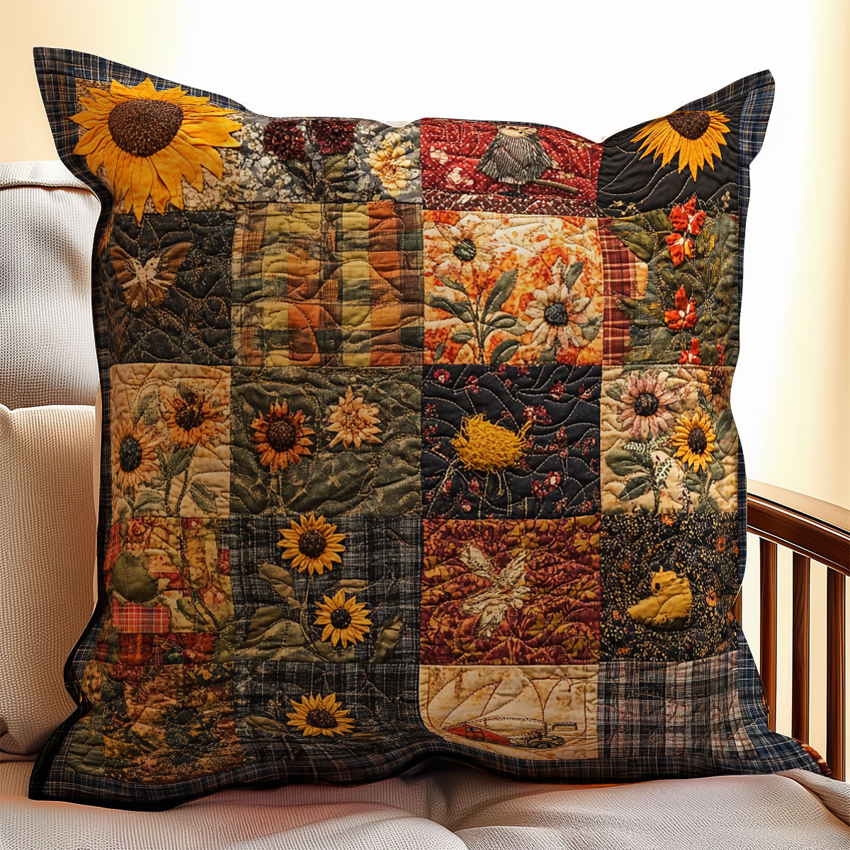 Sunflower Patchwork WX1902121CL Quilt Pillow Case