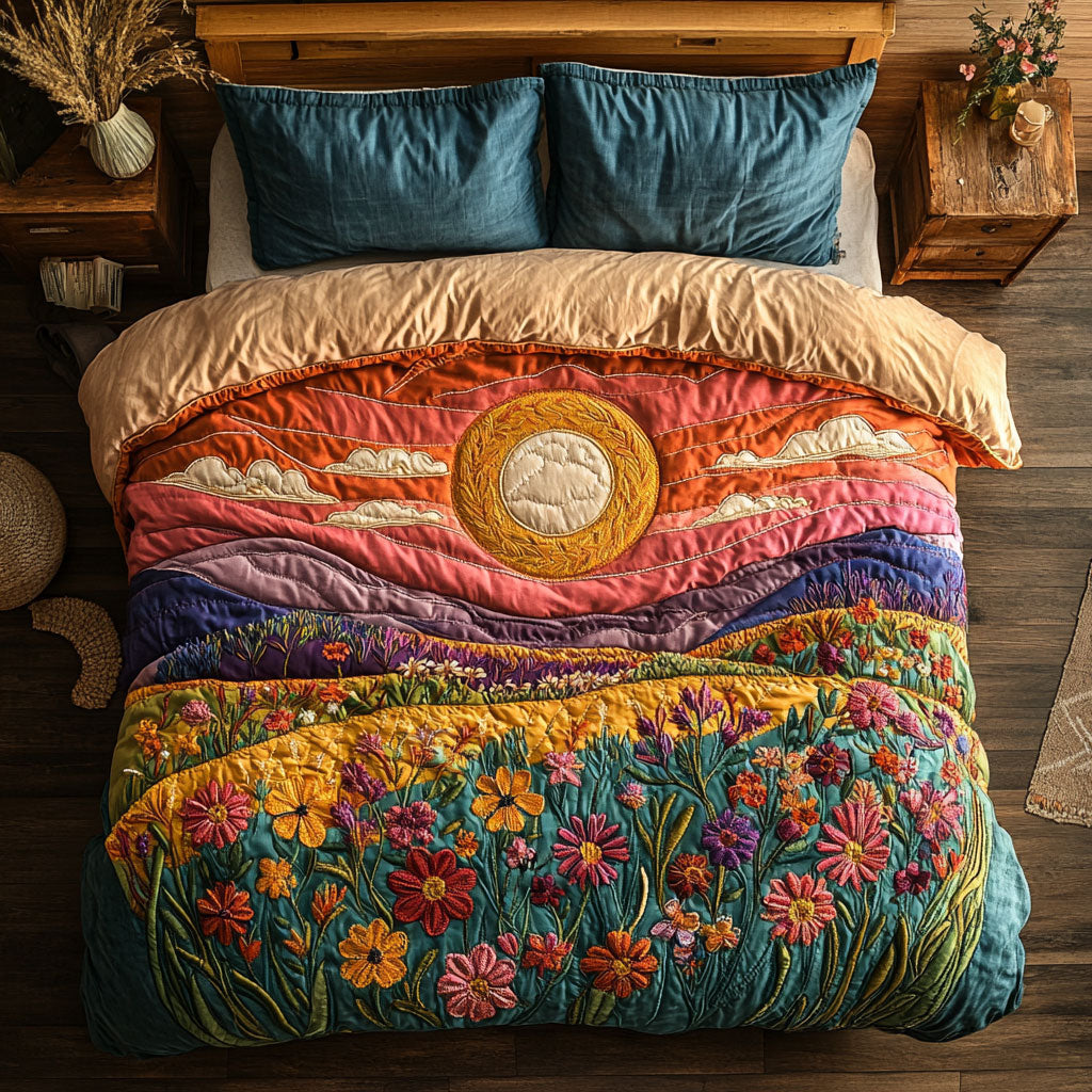 Sunrise And Wildflower WJ0403029CL Duvet Cover Set