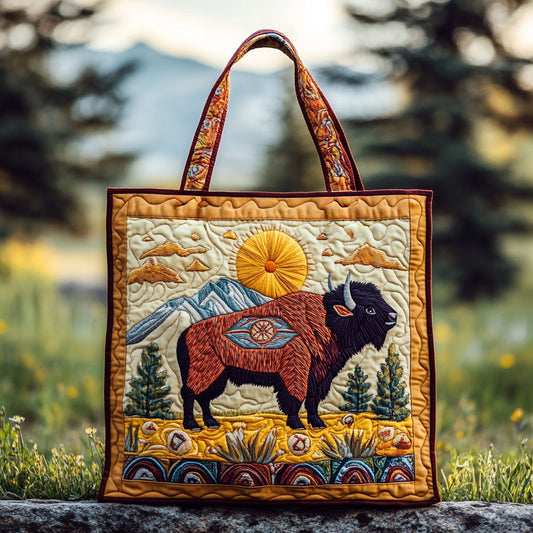 Sunrise Bison WN2409063CL Quilted Tote Bag