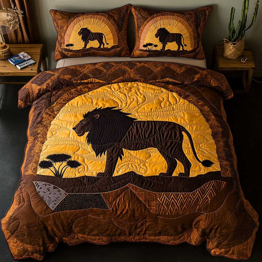 Sunset African Lion WN2502023CL Duvet Cover Set