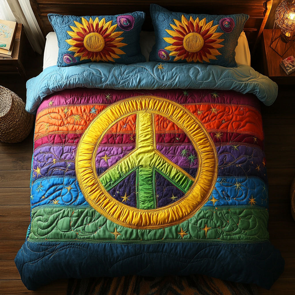 Trippy Hippie Sign WJ0303030CL Duvet Cover Set