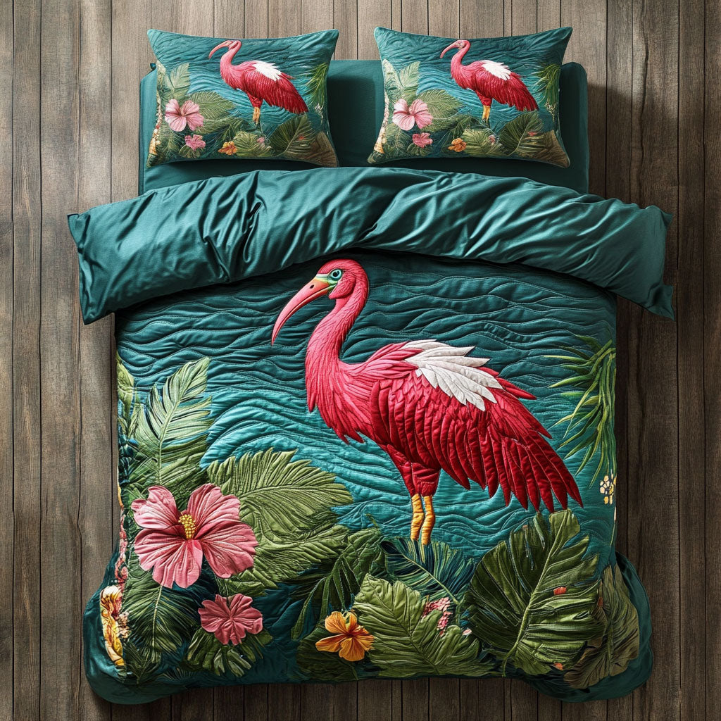 Tropical Scarlet Ibis WJ0802069CL Duvet Cover Set