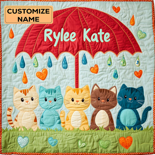 Under One Umbrella WJ1507006CL Personalized Baby Quilt