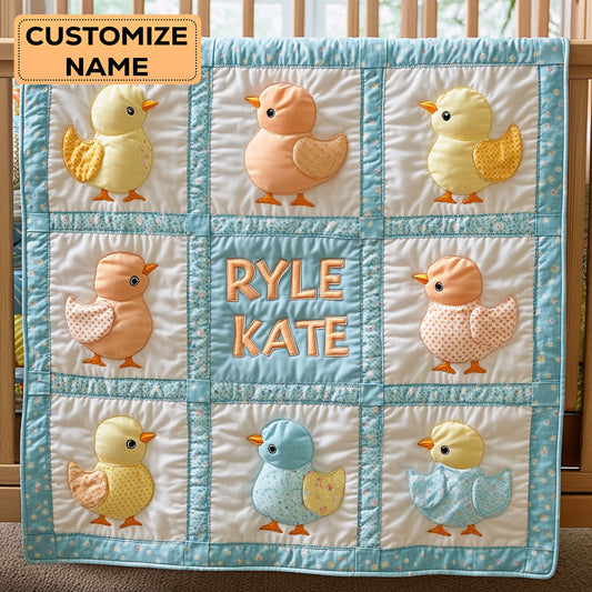 Waddle And Nap WJ1507007CL Personalized Baby Quilt