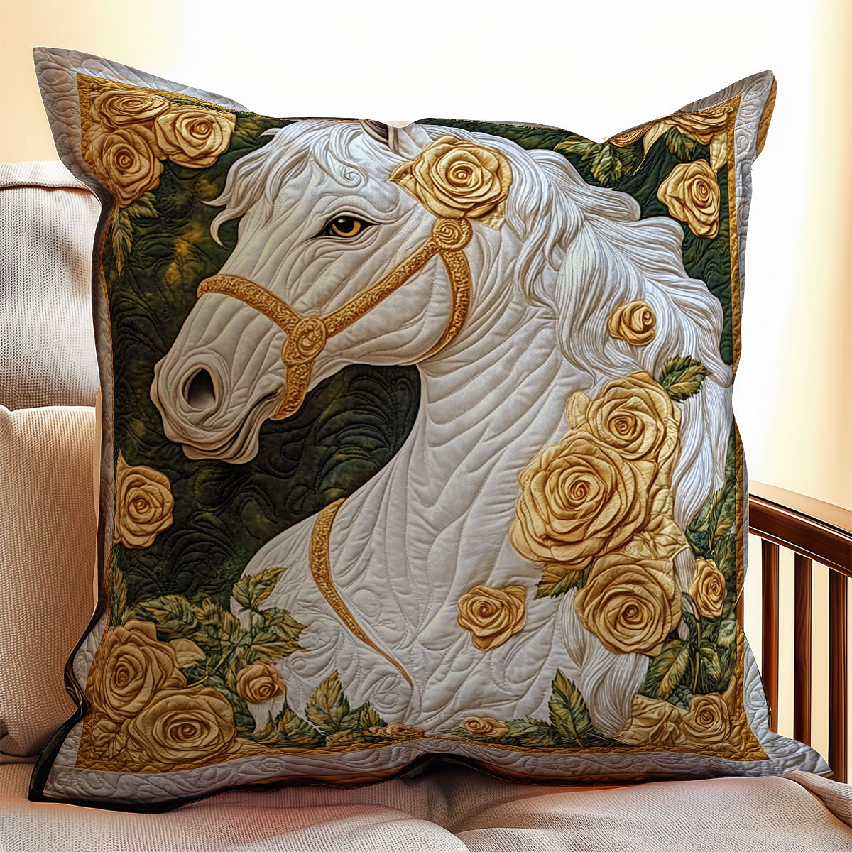 White Horse WX0802214CL Quilt Pillow Case