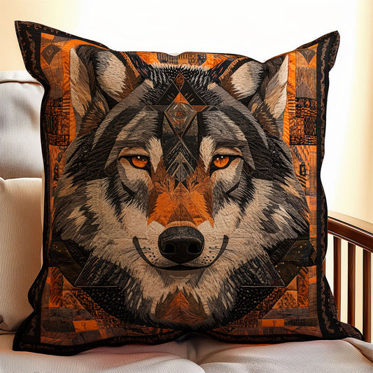 Wolf Native American WX1302397CL Quilt Pillow Case