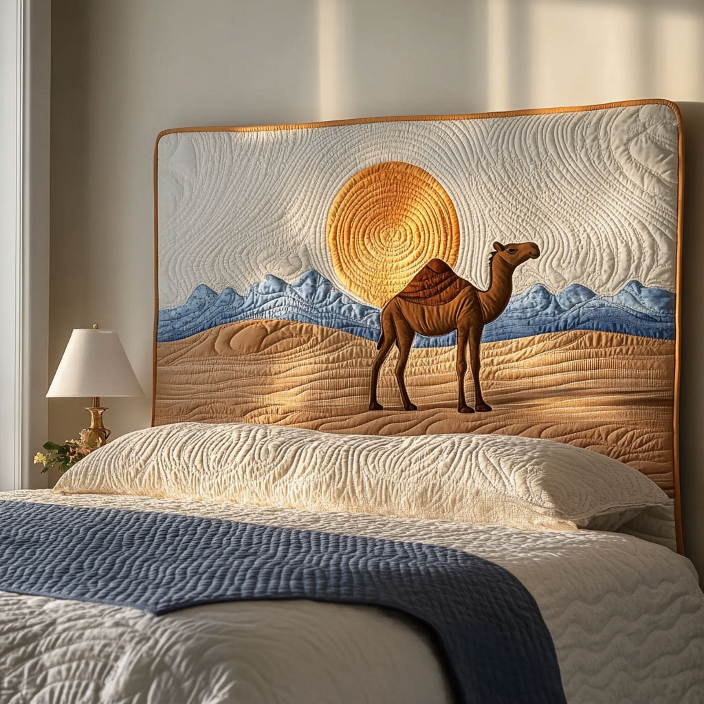 A Camel WJ1712005CL Quilted Headboard Slipcover