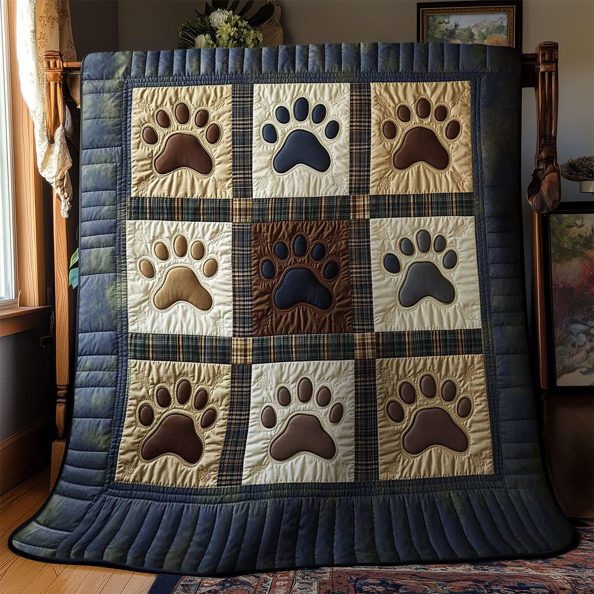 Vintage Paw Dog WN0503008CL Quilt