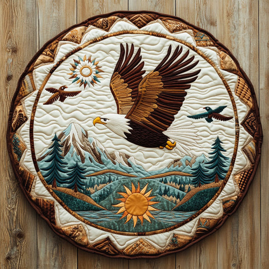 Eagle Spirit Flight WX0307026CL Quilted Round Mat