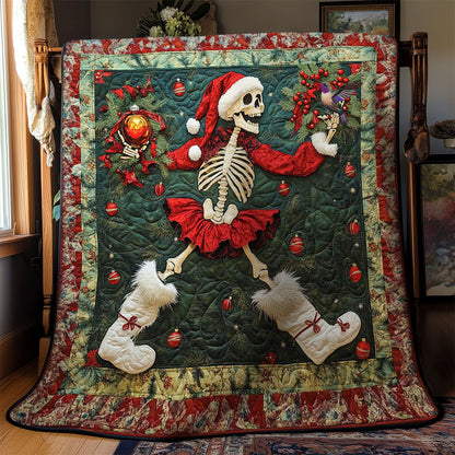 Dancing Christmas Skeleton WN1112004CL Quilt